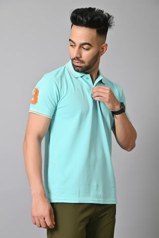 Jaguro Men's Polo Tshirt Turquoise