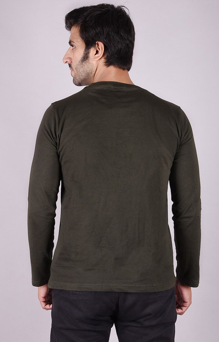 JAGURO Green Fit Type Full-Sleeves T-Shirt