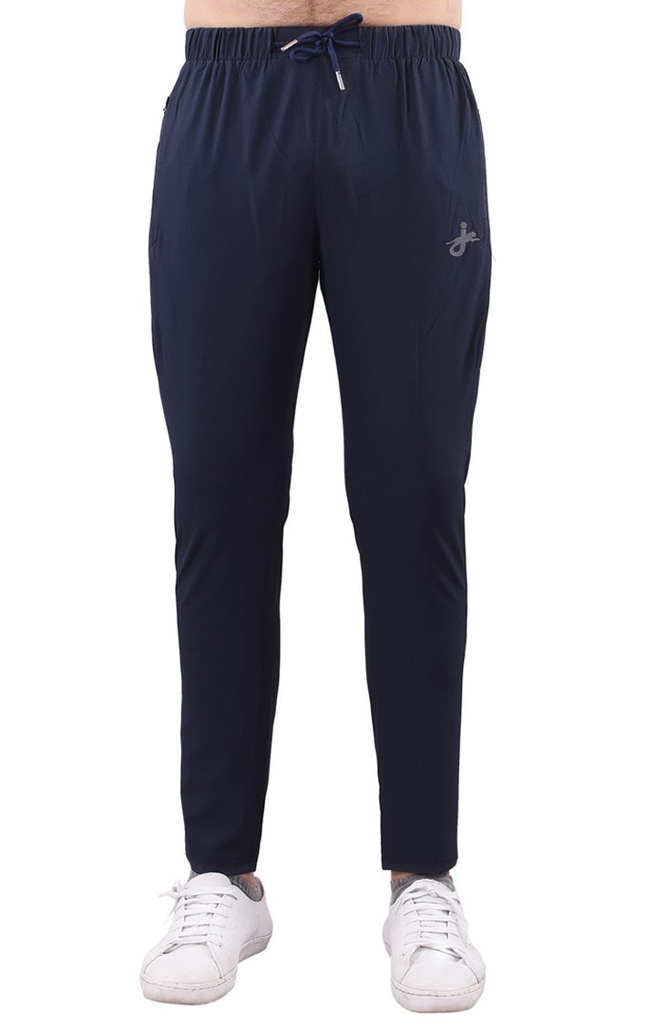 JAGURO Stylish Blue Polyester Solid Trackpant
