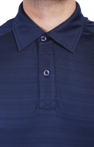 JAGURO Dark Blue Stripped Polo T-Shirt