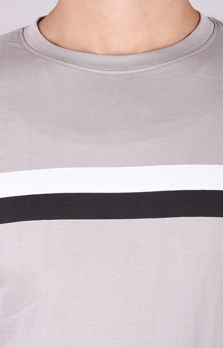JAGURO Grey Fit Type Full-Sleeves T-Shirt