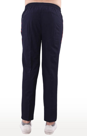 JAGURO Men's Blue Polyester Solid Trackpant