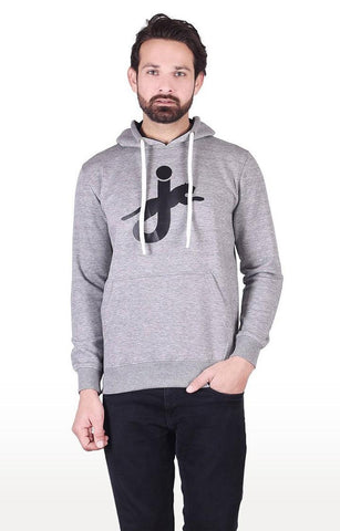 JAGURO Light Grey Melange Hoodie