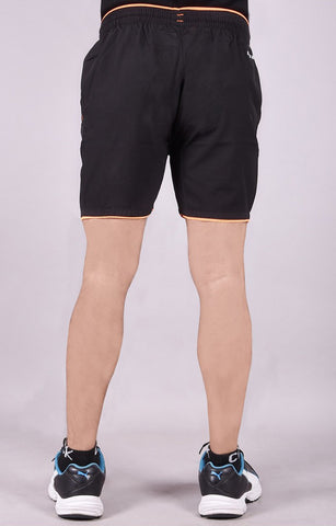 JAGURO Black Polyester Fit Type Activewear Shorts