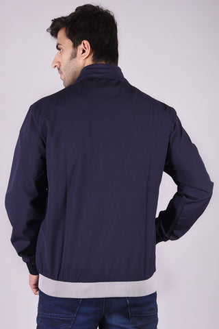 JAGURO Stylish Men's Polyester Grey Shaded Jacket