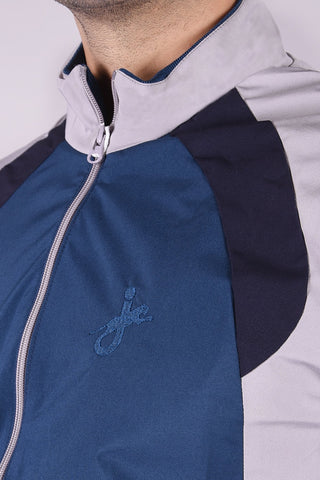 JAGURO Stylish Men's Polyester Airforce Blue Shaded Jacket