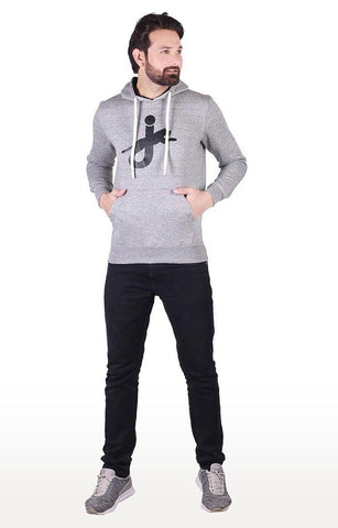 JAGURO Light Grey Melange Hoodie