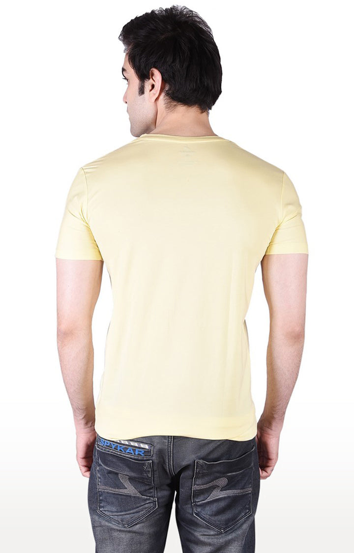 JAGURO Yellow Regular Printed T-Shirt