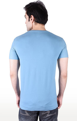 JAGURO Turquoise Regular Printed T-Shirt